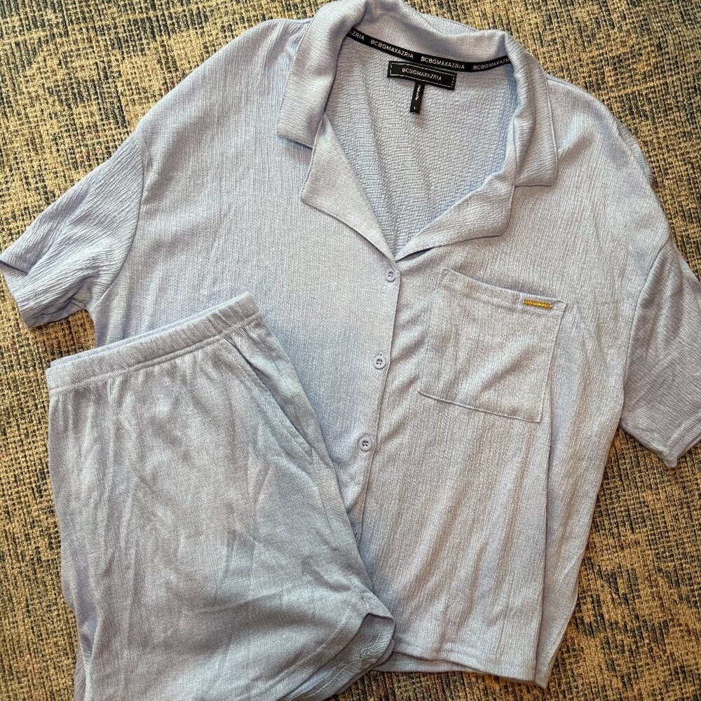 BCBG MaxAzria Pajama Set Baby Blue Size L